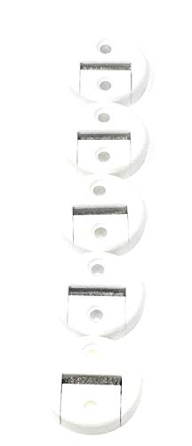jkhandel 5 x Correa Maxi – Guía de color blanco redondo para 23 mm con cepillo Dos Piezas – No necesita Desmontaje de la correa