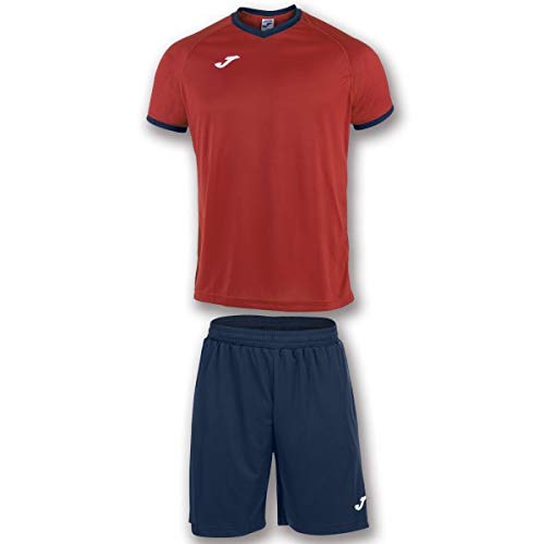 Joma Academy Set Equipacion M/Corta, Hombre, Rojo/Marino, S