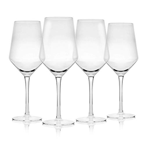 Juego de 4 copas de vino | Grandes copas de vino | Apto para lavavajillas | Copas de vino tinto tradicionales | Juego de copa de vino | M&W Juego de 4 copas de vino | Grandes copas de vino | Apto para lavavajillas | Copas de vino tinto tradicionales | Juego de copa de vino | M&W