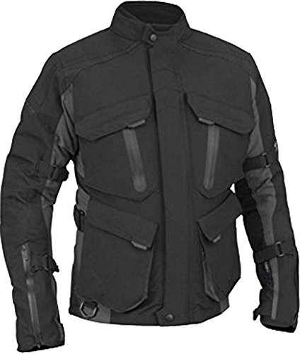 Juicy Trendz De Los Hombres Moto Textil Impermeable Motorista Cordura Chaqueta con Protector Armadura