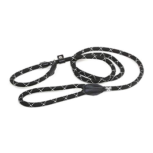 Julius-K9 2020R-IDC IDC Retriever Leash with Training Collar Diam.12mm x 2 M - Black-Fluorescens, Negro