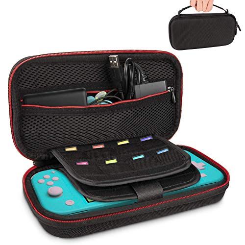 Keten Funda para Nintendo Switch Lite, Funda Transporte con 16 Cartuchos de Juego para Nintendo Switch Lite y Otros Accesorios (Negro)