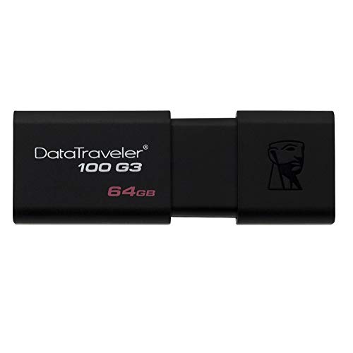 Kingston DataTraveler 100 G3 -DT100G3/64GB, USB 3.0, 3.1 Flash Drive, 64 GB, Negro Kingston DataTraveler 100 G3 -DT100G3/64GB, USB 3.0, 3.1 Flash Drive, 64 GB, Negro