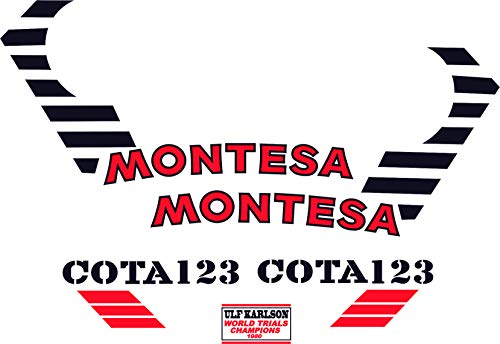 Kit de adhesivos motos clasicas MONTESA COTA 123 - Juego Pegatinas Completo - Vinilo para Moto, máxima Calidad.