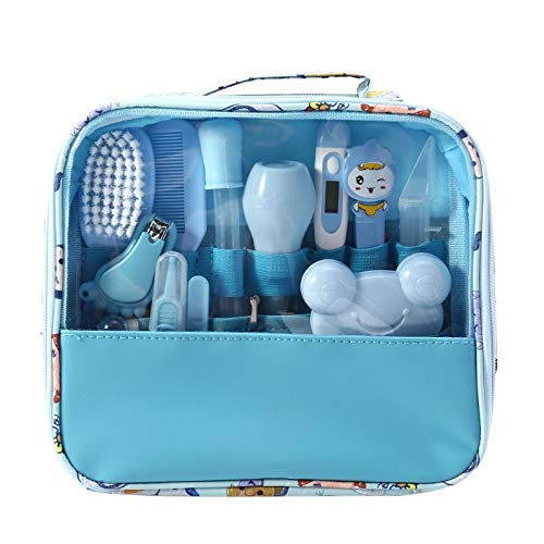 Kit de cuidado de bebé Moonvvin 13pcs / set Conjunto de aseo para recién nacidos Accesorios esenciales para el cuidado de la salud para viajes en el hogar Uso con bolsa de transporte (azul) Kit de cuidado de bebé Moonvvin 13pcs / set Conjunto de aseo para recién nacidos Accesorios esenciales para el cuidado de la salud para viajes en el hogar Uso con bolsa de transporte (azul)