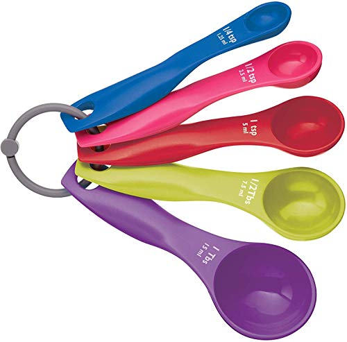 Kitchencraft Medidores Cuchara, Plástico, Multicolor, 11 x 2cm, 5 Unidades Kitchencraft Medidores Cuchara, Plástico, Multicolor, 11 x 2cm, 5 Unidades