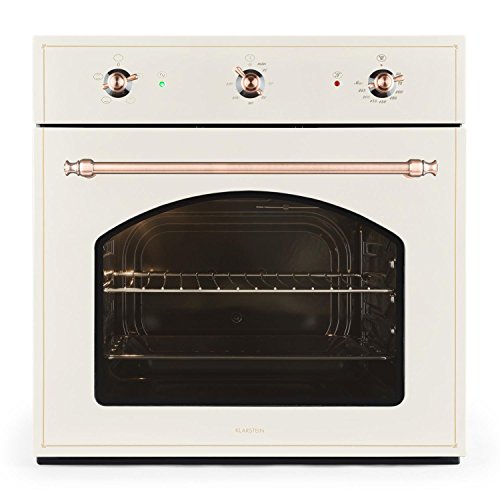 KLARSTEIN Vilhelmine Horno Empotrado multifunción con diseño Retro (Capacidad 55 L, bajo Consumo, Clase energética A, regulador, Temporizador, iluminación, Bandeja, Parrilla) - Blanco Marfil KLARSTEIN Vilhelmine Horno Empotrado multifunción con diseño Retro (Capacidad 55 L, bajo Consumo, Clase energética A, regulador, Temporizador, iluminación, Bandeja, Parrilla) - Blanco Marfil