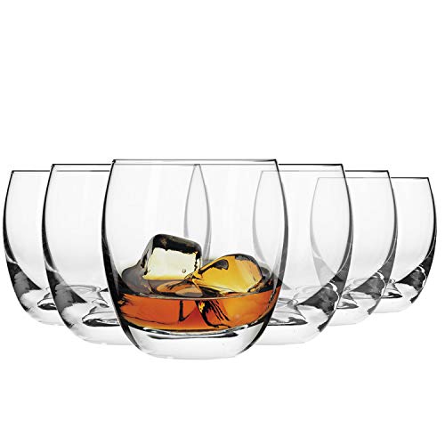 Krosno Vasos Copas de Whisky | Conjunto 6 Piezas | 300 ML | Elite Collection Uso en Casa, Restaurante y en Fiestas | Apto para Microondas y Lavavajillas