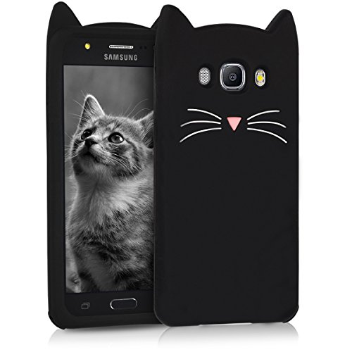 kwmobile Funda Compatible con Samsung Galaxy J5 (2016) DUOS - Carcasa de Silicona y con Gato - Cover Trasero de móvil kwmobile Funda Compatible con Samsung Galaxy J5 (2016) DUOS - Carcasa de Silicona y con Gato - Cover Trasero de móvil