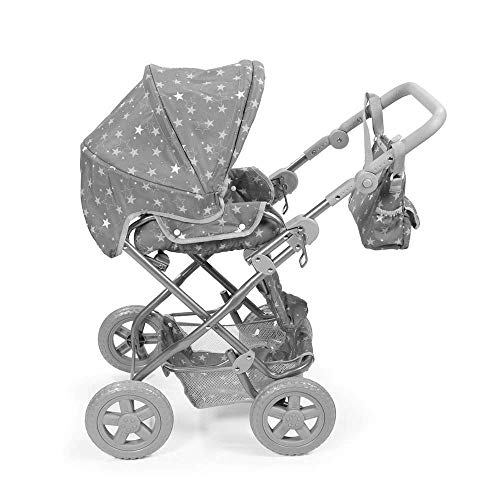 La Nina Gaby Grande 62098 Cuco con Ruedas para Muñecas , 42 x 85 x 53 cm, Gris La Nina Gaby Grande 62098 Cuco con Ruedas para Muñecas , 42 x 85 x 53 cm, Gris
