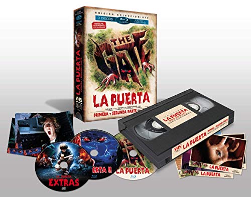 La Puerta BD + La Puerta 2 BD Edicion Especial Vintage Coleccionista The Gate BD + The Gate BD2 con 8 Postales y DVD de Extras [Blu-ray]