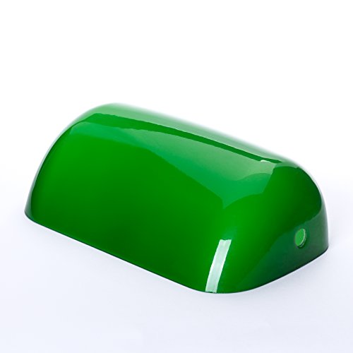 Lámpara de repuesto de cristal verde para bancos, lámpara de mesa de cristal