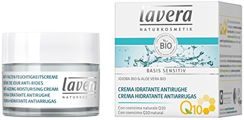 Lavera Basis Sensitiv Crema Hidratante Antiarrugas Q10 - Con coenzima Q10 natural - Jojoba bio & Aloe vera bio - vegano - biológico - cosméticos naturales 100% certificados - 50 ml Lavera Basis Sensitiv Crema Hidratante Antiarrugas Q10 - Con coenzima Q10 natural - Jojoba bio & Aloe vera bio - vegano - biológico - cosméticos naturales 100% certificados - 50 ml