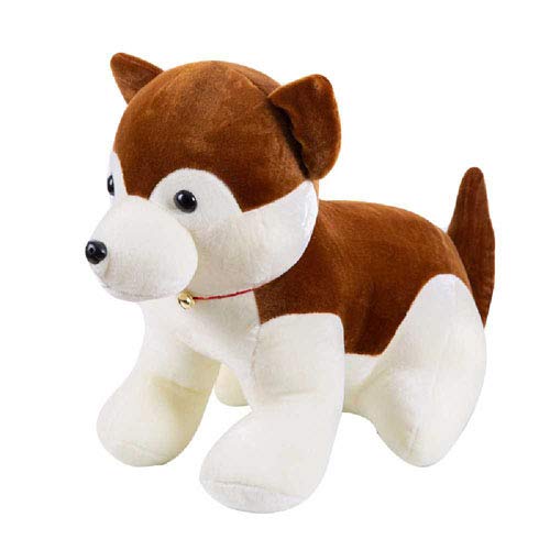 L&C Juguetes De Peluche para Cachorros Cute Husky Plush Toys Perro De Peluche Animal De Peluche Toy Kids Baby Husky Toy 40cm/marrón