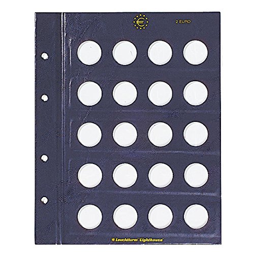 Leuchtturm 312494 hojas para monedas VISTA, de 2 Euros