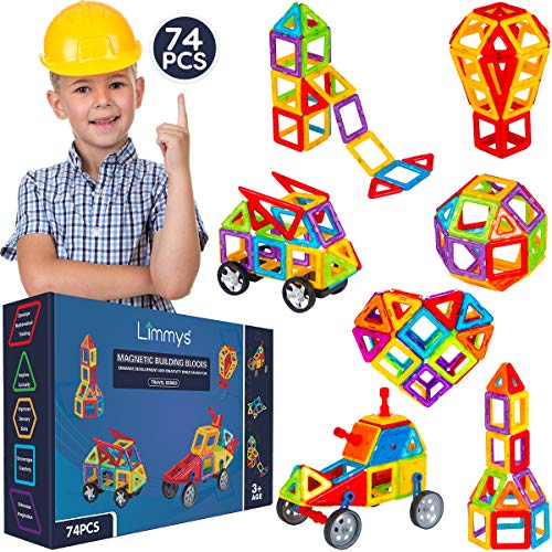 Limmys Bloques de construcción magnéticos Serie única de Viajes Juguetes de construcción para niños y niñas - El Juguete Educativo Stem Incluye 74 Piezas y un Libro de Ideas Limmys Bloques de construcción magnéticos Serie única de Viajes Juguetes de construcción para niños y niñas - El Juguete Educativo Stem Incluye 74 Piezas y un Libro de Ideas