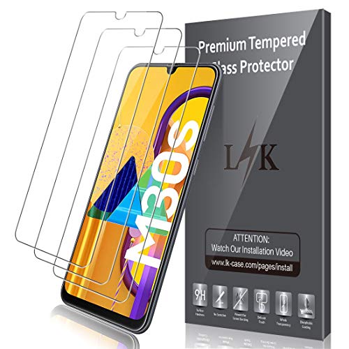 LK Protector de Pantalla para Samsung Galaxy M30s / A30s Cristal Templado, [3 Pack] [9H Dureza] [Resistente a Arañazos] Vidrio Templado Screen Protector para Samsung M30s / Samsung A30s