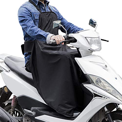 LOETAD Cubre Piernas para Moto Universal Manta para Scooter Impermeable Oxford - Color Negro