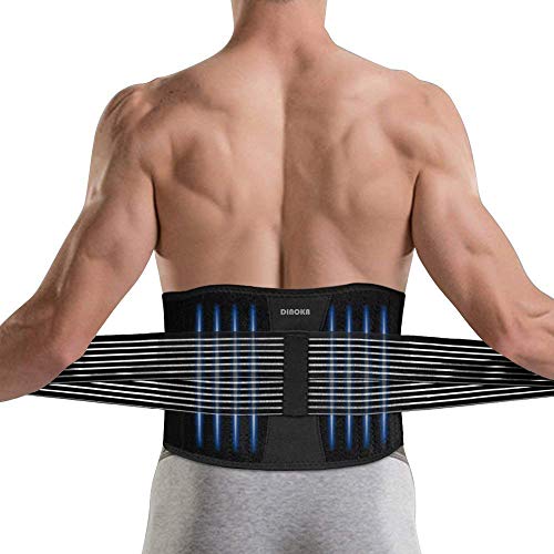 Lumbar para la Espalda, DINOKA Soporte Lumbar para Aliviar el Dolor y Lesiones, Cinturon Lumbar Prevenir Daños, Faja lumbar para la espalda para hombres/mujer con tirantes