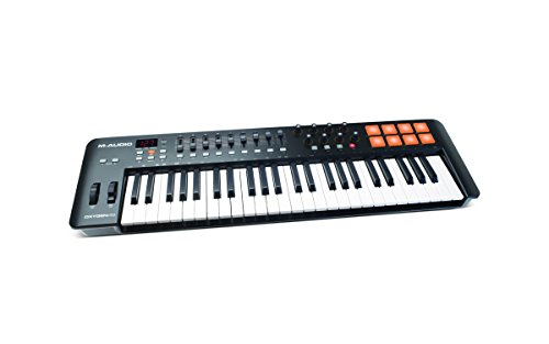 M-Audio Oxygen 49 IV - Teclado controlador MIDI USB con 49 teclas y pads sensibles a la intensidad, sistema DirectLink de asignación automática, VIP 3.0 y paquete de software incluido