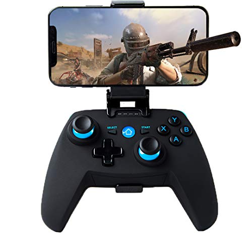 Mando para Android/PC/PS3/TV Inalámbrico, Maegoo Bluetooth Android Móvil Mando de Juegos con Soporte Retráctil, 2.4G Inalámbrico PC/PS3/TV Mando Controlador Gamepad con Doble Vibración