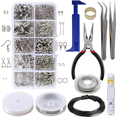 ManYee Jewelry Making Kit Pulseras Collares Accesorios de joyería Herramientas de juego Materiales Juegos de alambre Adecuado para hacer Braceletc Necklace Jewelry, Craft ManYee Jewelry Making Kit Pulseras Collares Accesorios de joyería Herramientas de juego Materiales Juegos de alambre Adecuado para hacer Braceletc Necklace Jewelry, Craft