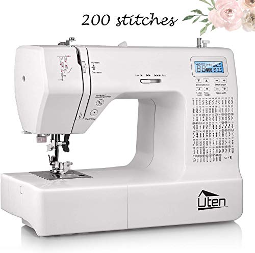 Máquina de Coser Portatil Electrica Overlock Profesional con 200 Puntadas de Costura Máquina de Coser Portatil Electrica Overlock Profesional con 200 Puntadas de Costura