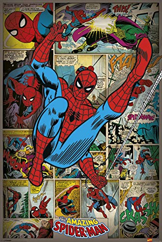 Marvel Póster Comics, Spider-Man Retro, multicolor, 61 x 91,5 cm
