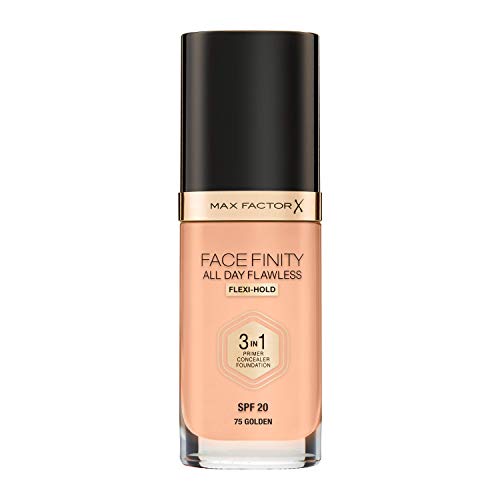 Max Factor FaceFinity 3 en 1 All Day Flawless Base de Maquillaje Tono 075 Golden - 119 gr Max Factor FaceFinity 3 en 1 All Day Flawless Base de Maquillaje Tono 075 Golden - 119 gr