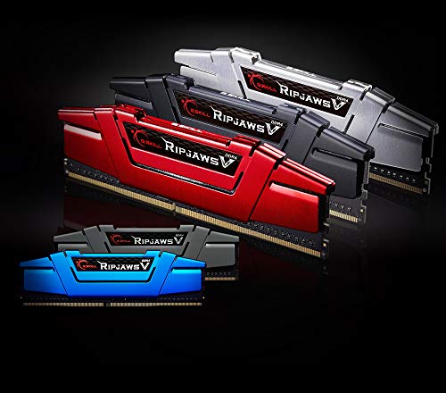 Memoria RAM de Skill Ripjaws V Series F4-2133C15D-8GVR 8 GB (4 gbx2) Kit de Memoria DDR4 2133 MHz C15 1,2 V - roja de ira