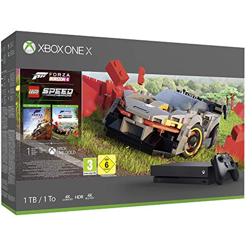 Microsoft - Consola 1 TB, Mando Inalámbrico, Forza Horizon 4, LEGO Speed Champions (Xbox One X)