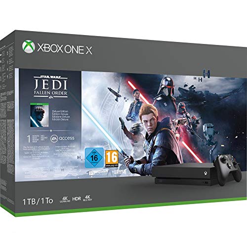 Microsoft - Consola 1 TB, Mando Inalámbrico + Star Wars Jedi: Fallen Order (Xbox One X)