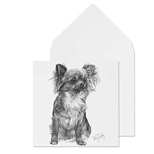 Mike Sibley Chihuahua impresión en blanco Tarjeta de felicitación de perro raza todas las ocasiones. Gastos de envío gratis