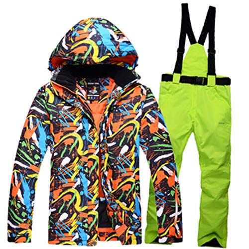 Mike Wodehous Hombres Traje for la Nieve de Invierno Chaqueta de esquí y Pantalones fijados for Hombre Chaqueta de Snowboard (Color : 03, Size : M)