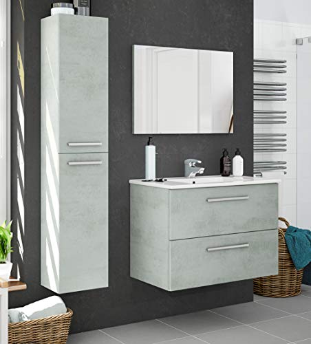 Miroytengo Pack Muebles baño Plutón diseño Moderno (Mueble Baño+Espejo+Columna+Lavabo Cerámica) Miroytengo Pack Muebles baño Plutón diseño Moderno (Mueble Baño+Espejo+Columna+Lavabo Cerámica)