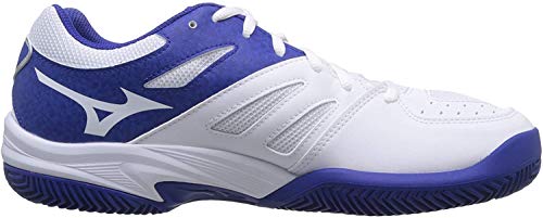 Mizuno Break Shot 2 CC, Zapatillas de Tenis para Hombre, Blanco (White/Reflex Blue/Nasturtium 27), 42 EU