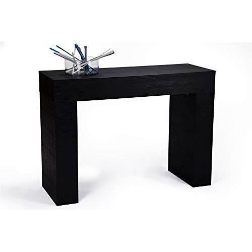 Mobili Fiver, Mesa Consola, Modelo Evolution, Color Madera Negra, 110 x 40 x 80 cm, Made in Italy