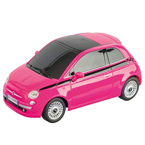 Mondo Motors – Fiat 500 Pink Edition – Modelo en Escala 1:24 – hasta 20 km/h de Velocidad – Coche de Juguete para niños – 63554
