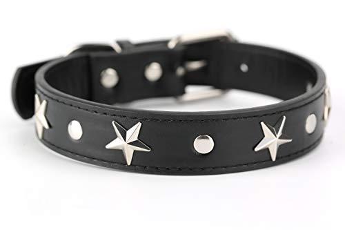 Mora Pets - Collar de piel para perros pequeños y medianos