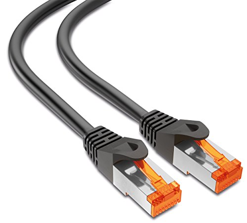 mumbi 26608 Cat.6 FTP Cable de Red Ethernet LAN  Patch con conectores RJ-45 25.0m, negro (1x)