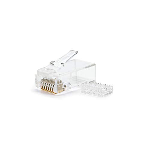 NANOCABLE 10.21.0201 - Conector para Cable de Red Ethernet RJ45, 8 Hilos Cat.6 UTP, Bolsa de 10 Unidades