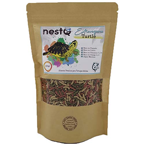 nestQ Pienso Tortugas Comida Tortugas Acuaticas Alimento Tortugas Anfibias Comida Tortuga Flotante Agua 200 Gramos