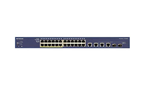 Netgear FS728TLP-100EUS - Switch gestionable Smart Pro de 24 Puertos (Fast Ethernet PoE de Montaje en Bastidor y alimentación a través de Ethernet de 12 Puertos y 100 W)