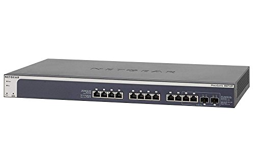 Netgear XS712T-200NES - Switch Smart Managed Pro (12 puertos de cobre, 10GbE, gestión de capa L2, 2 puertos SFP+ y garantía durante su vida útil)