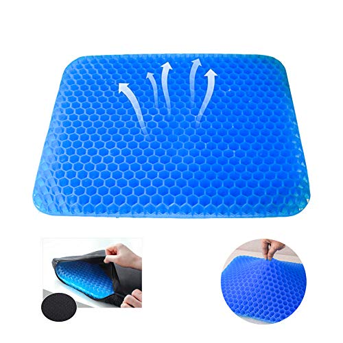 NewMum Cojín de Gel Multifuncional, cojín de Apoyo de Asiento de Silla de Alta Elasticidad, Fresco y Transpirable, para aliviar la Fatiga de la Cadera NewMum Cojín de Gel Multifuncional, cojín de Apoyo de Asiento de Silla de Alta Elasticidad, Fresco y Transpirable, para aliviar la Fatiga de la Cadera