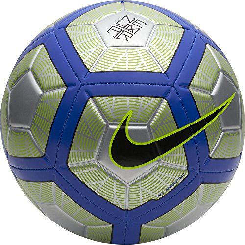 NIKE Neymar Strike - Pelotas de fútbol (Negro, Azul, Cromo, Verde, Específico, 12-Panel Ball, Estampado, EVA (Etileno Acetato de Vinilo), Poliéster, Poliuretano, Caucho, 1 Pieza(s))