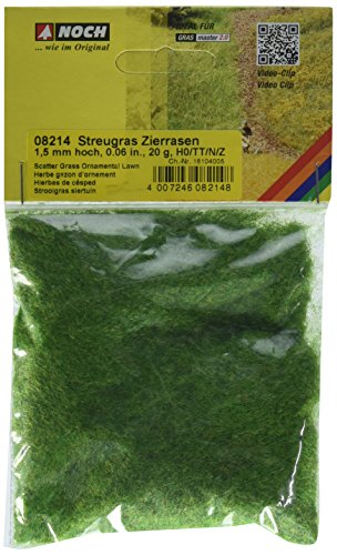 NOCH- 1.5 mm Scatter Grass Ornamental Lawn Landscape Modelling Hierbas “Césped”, Color verde (8214) NOCH- 1.5 mm Scatter Grass Ornamental Lawn Landscape Modelling Hierbas “Césped”, Color verde (8214)