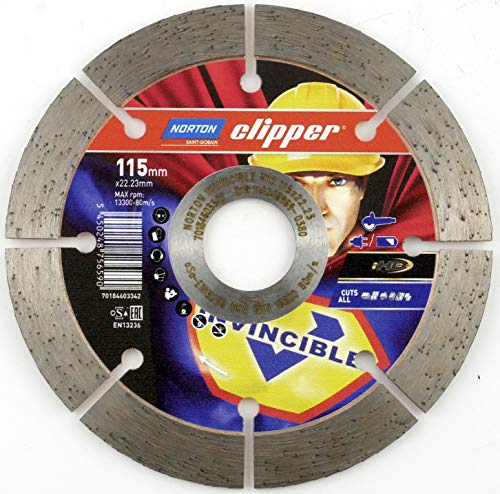 Norton Clipper Mr Invincible - Disco universal para amoladora de ángulo pequeña (115 x 22,23 mm)