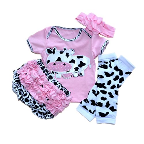 NPK Un Conjunto de Ropa para Muñecas para Muñecas DE 20 - 22 Pulgadas Baby Girl Clothing a Juego Doll Baby Girl Clothing Matching Dairy Cow