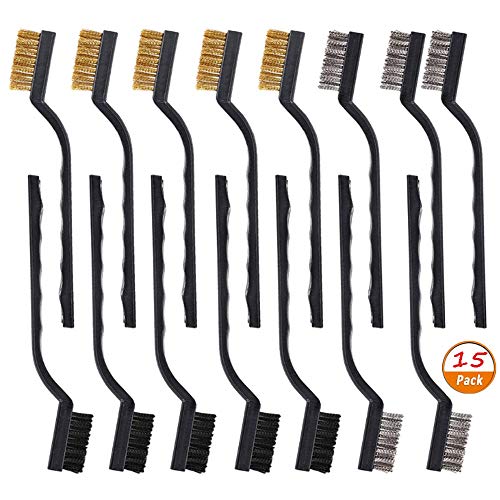 Nuluxi Mini Limpieza Cepillos Metálicos Nylon Latón Acero Inoxidable Cepillo de Alambre Mini Cepillo de Alambre Industrial Adecuado para Limpieza y Eliminación de Óxido en Diferentes Industrias(15Pcs) Nuluxi Mini Limpieza Cepillos Metálicos Nylon Latón Acero Inoxidable Cepillo de Alambre Mini Cepillo de Alambre Industrial Adecuado para Limpieza y Eliminación de Óxido en Diferentes Industrias(15Pcs)